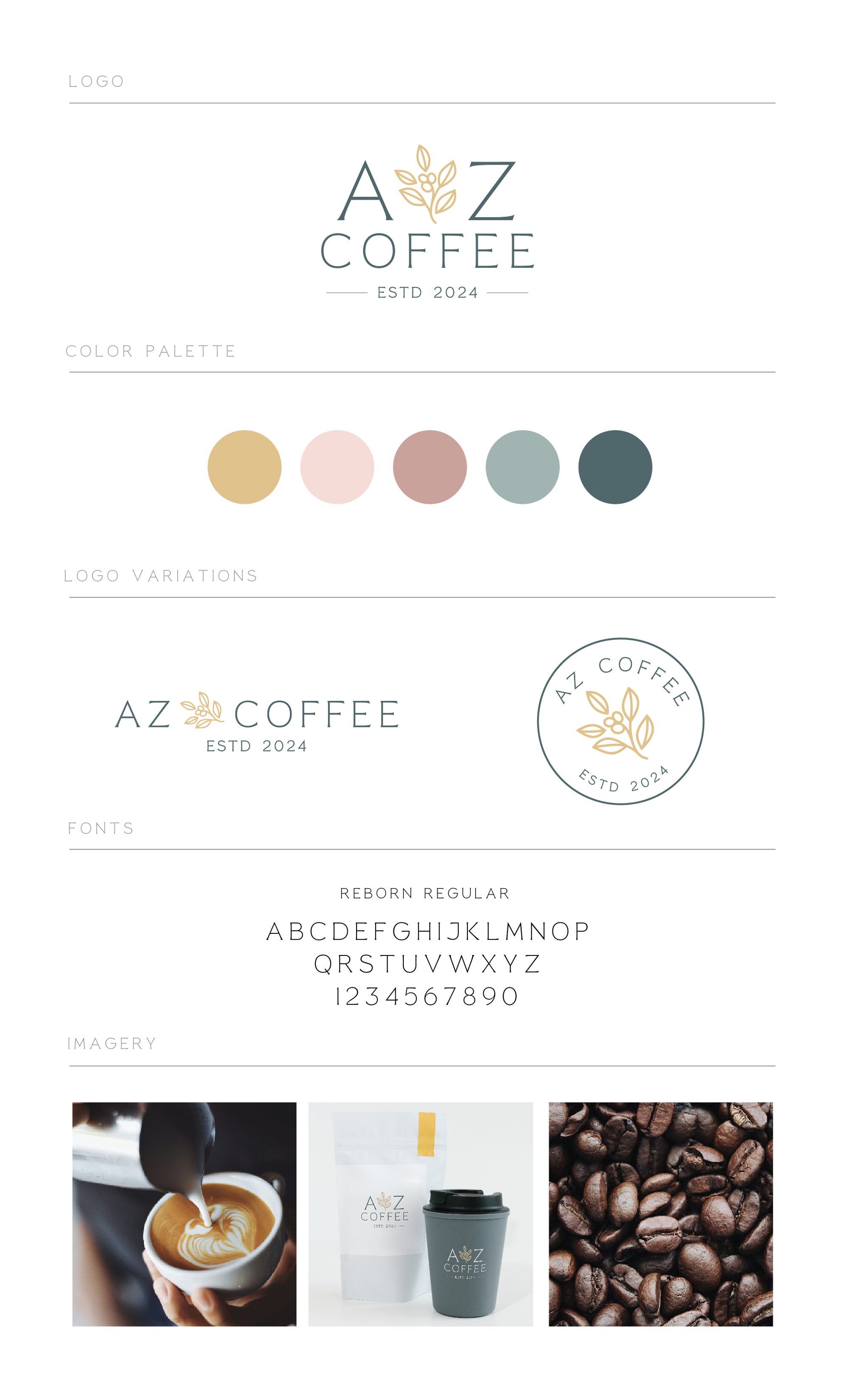AZ Coffee Co. Branding Board