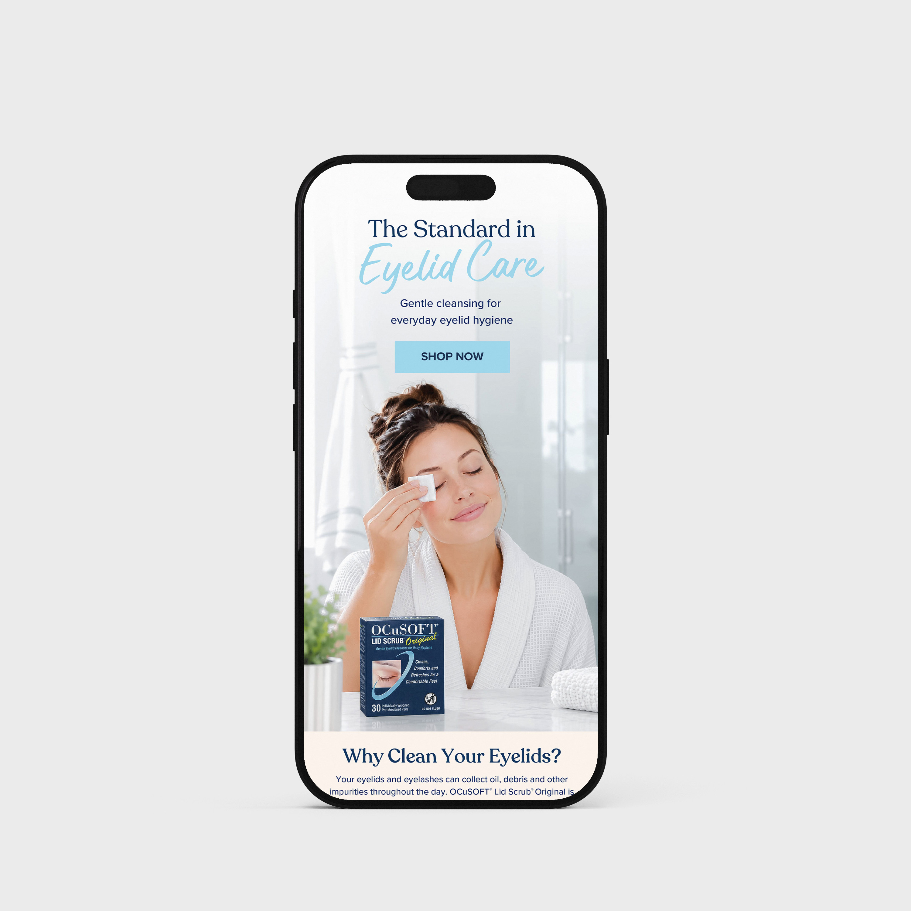 OCuSOFT Lid Scrub product email — version two